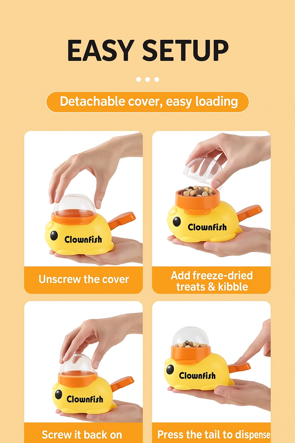 Clownfish Pet Food Dispenser